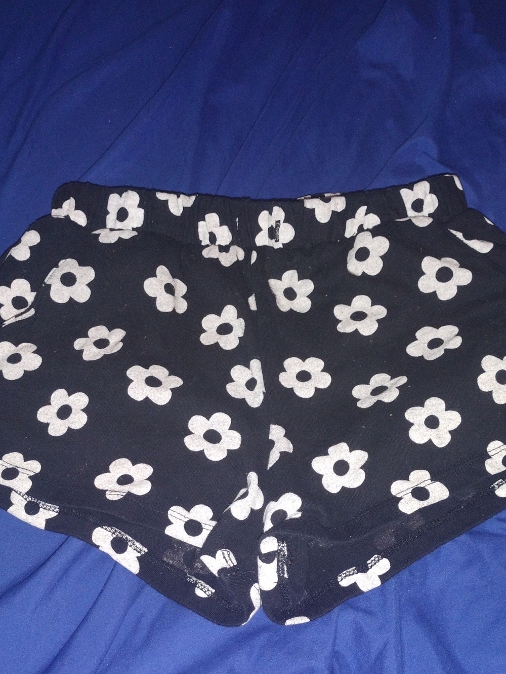 Black Floral Print Women’s Shorts